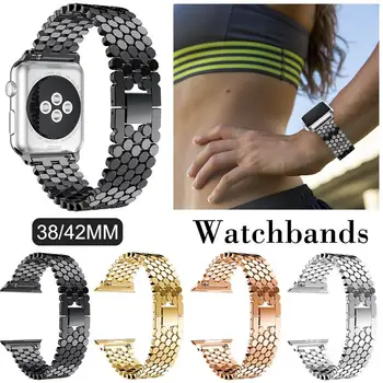 

Watch Strap For Apple Watch Scale Stainless Steel Strap Watchband For IWatch Chain Zinc Alloy Steel Strip