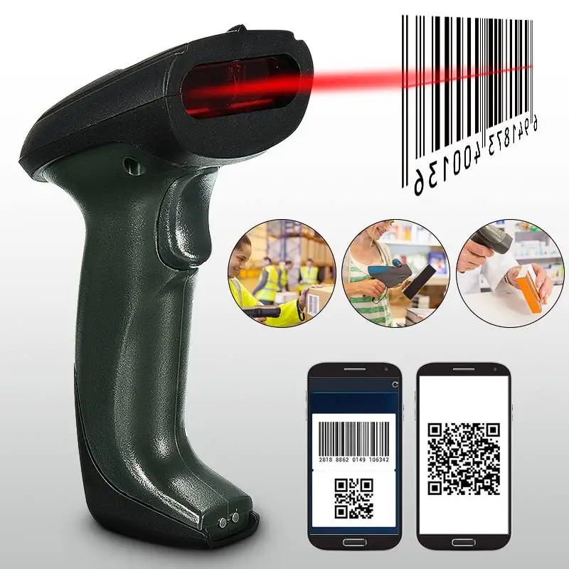 

High Speed Wireless Handheld Barcode Scanner Bar Code Reader USB Cable P370 P470 +Cradle Stand Bracket for Android Windows
