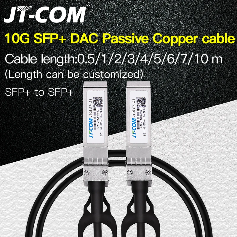 

10Gb SFP+ DAC Cable 10GBASE-CU 1M 2M 3M 5M 7M 10M Passive Direct Attach Copper Twinax SFP Cable 30AWG for Cisco Mikrotik etc