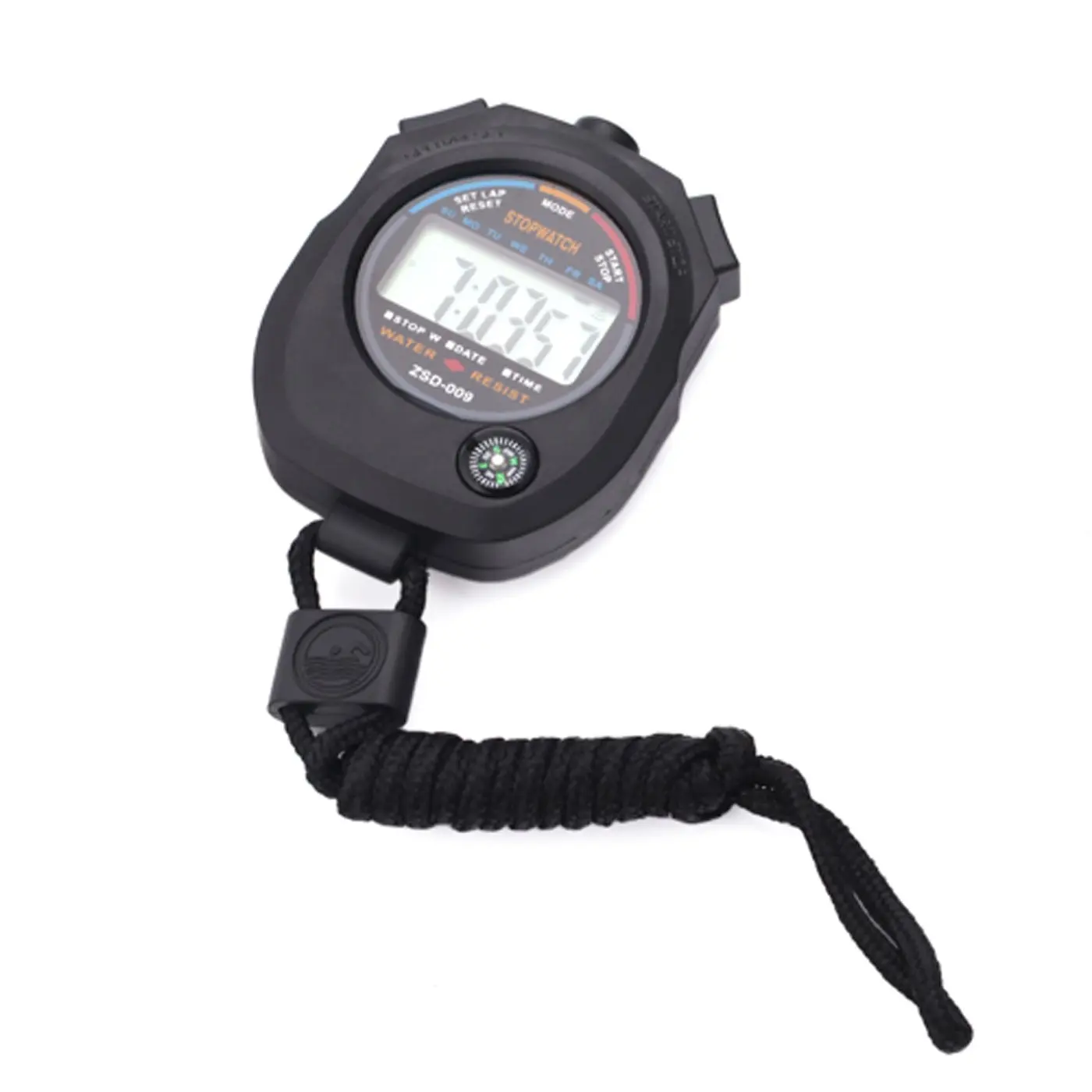 Water Resistant Sports Combine Digital Chrono Stopwatch Timer with Compass and Lanyard