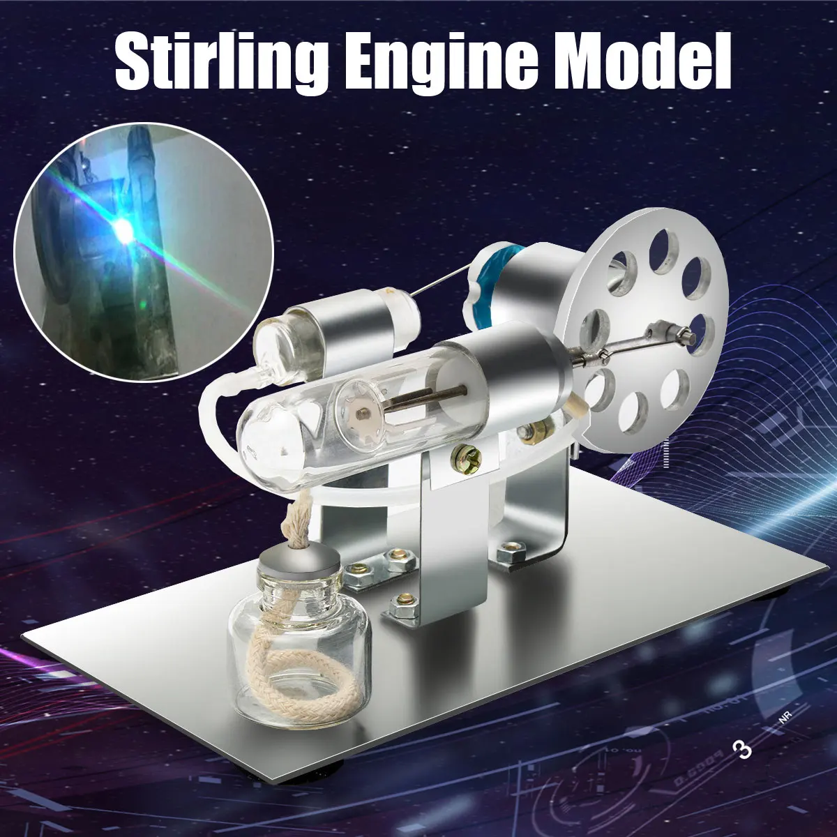

New DIY Mini Hot Air Stirling Engine Motor Model Science & Discovery Toys Educational Toy Kits Gifts for Children