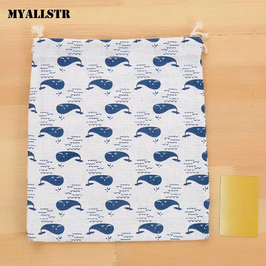

Polar Capacity Unisex Drawstring pine Travel whale hedgehog Organizer bear Bag New Portable Bags Big snowflake Storage