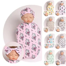 PUDCOCO спальный мешок для новорожденных девочек и мальчиков пеленальная накидка, коляска, Хлопковое одеяло шляпа наборы повязок на голову 0-12 м