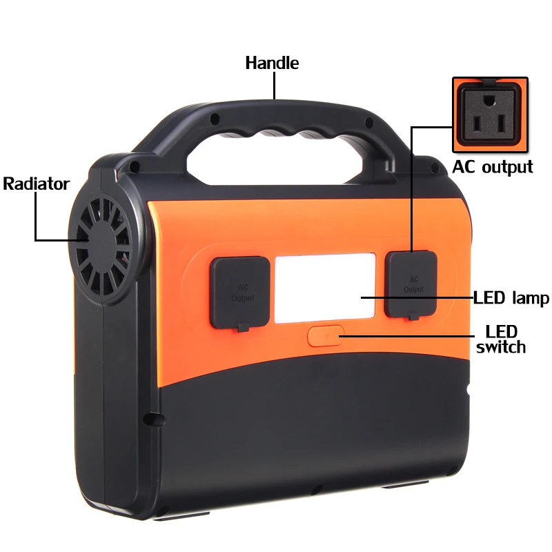 300W Max 46800mAh Inverter Portable Solar Generator Modified sine wave Power Supply USB LCD Display Energy Storage Outdoor