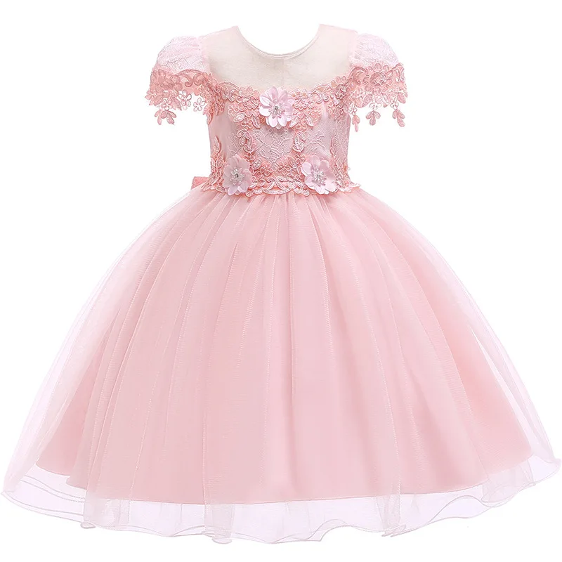 

D0052 European and American Children' Clothing 2019 Dress Children's Princess Dress Girl Fluffy Dress Kids Dresses for Girls