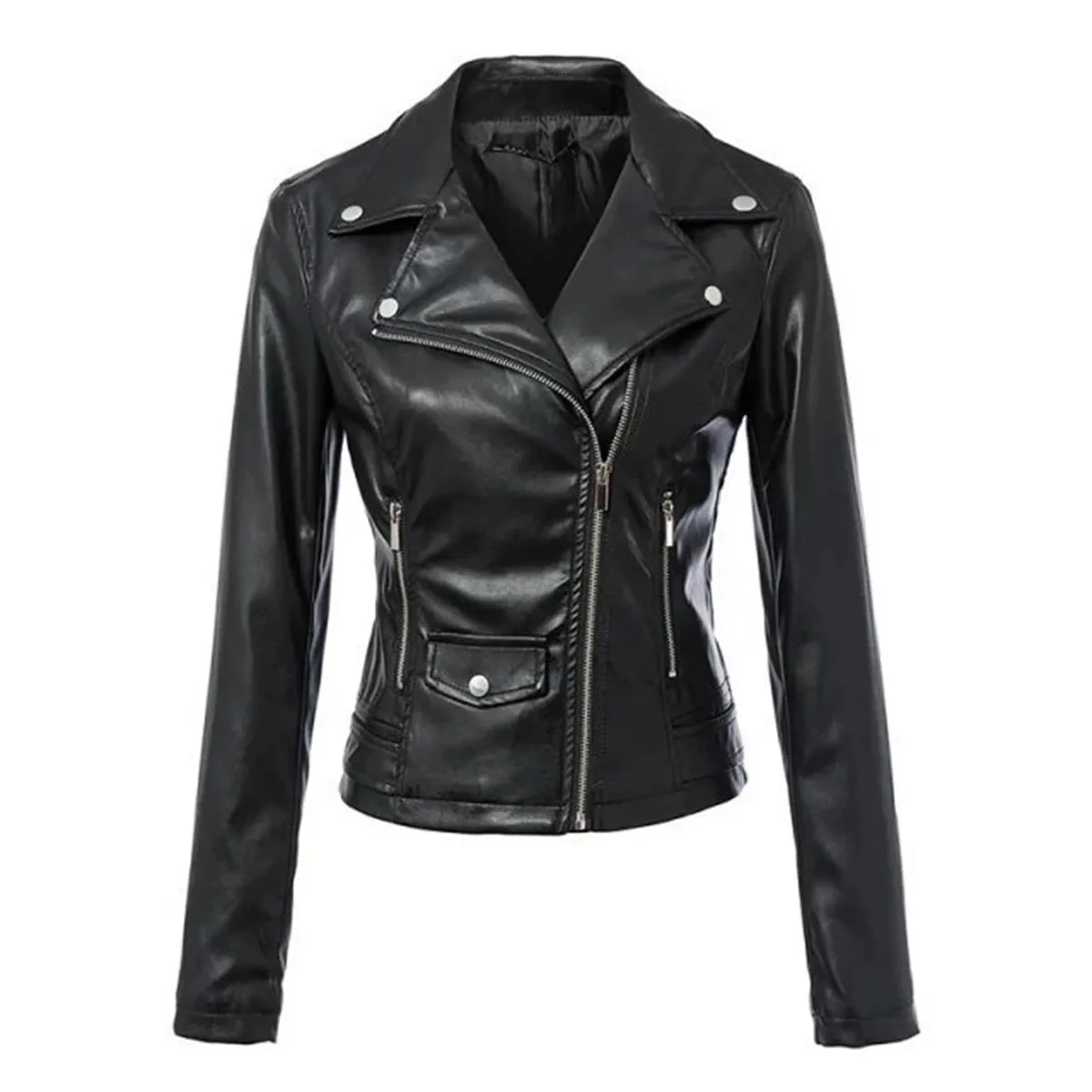 Sisjuly Faux Leather Women Jackets Coat Female Winter Autumn Fashion PU