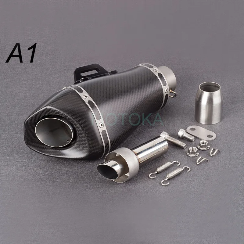 S1000RR Z900 GSXR750 S1000XR GSX250 R3 R6 R25 de Escape de la motocicleta tubo de fibra de carbono Universal entrada 51mm Akrapovic silenciador de Escape