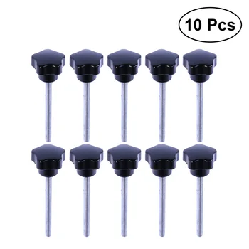 

Pack of 10 M5x60 Durable Convenient Screws Nuts Five Star Clamping Grips Knobs for Apparatus
