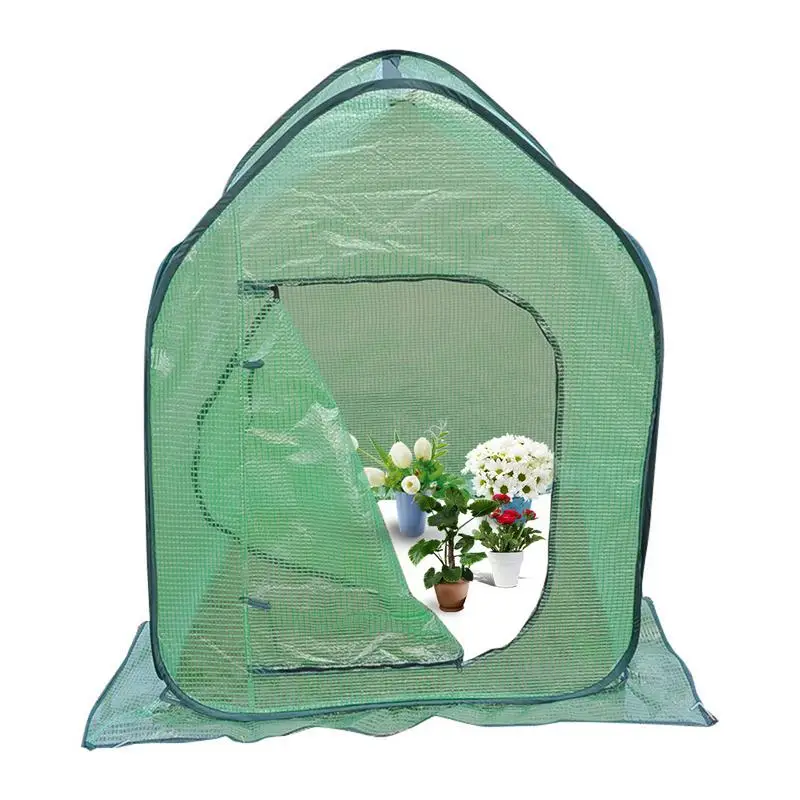 

Foldable PE Clip Mesh Cloth House Structure Waterproof Greenhouse Transparent White Mini Flower Garden Cover Moisture Resistance
