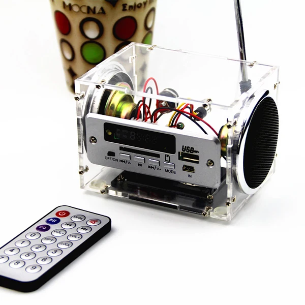 CLAITE DIY Мини AUX радио MP3 многофункциональный bluetooth беспроводной маленький