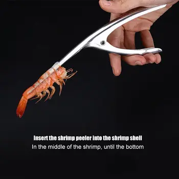 

Kitchen Easy Peel Shrimp Clamp Restaurant High-Class Stainless Steel Smart Shrimp Peeling Plier Housewife Handy Shrimp Peel Tool