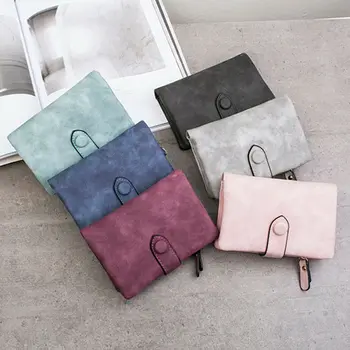 

PU Leather Women Short Wallet Card Holder Cion Fashion Lady Wallet