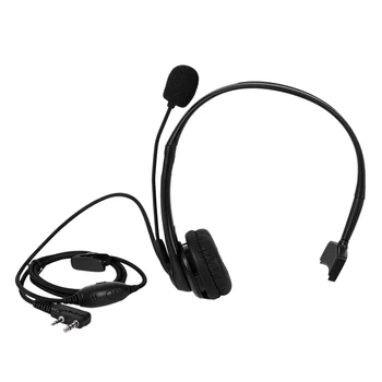 

2 PIN PTT Mic Headphone Headset for KENWOOD RETEVIS BAOFENG UV5R 5R/888S