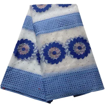 

For Big sale!Latest Big flowers with colorful stones hollowed out design dress fabric JYF33 Free shipping French Lace Fabric