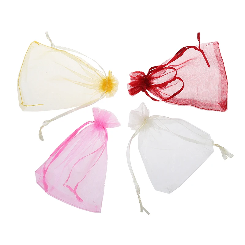 

80X Organza Gift Bag Colorful Jewelry Pouch