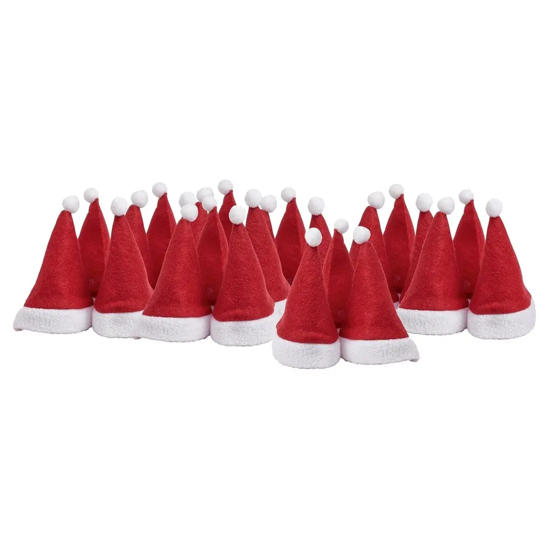 24 x рождественские шляпы для 6 см пальто Санта-Клауса кукольная шляпа Рождественская шляпа Адвент календарь