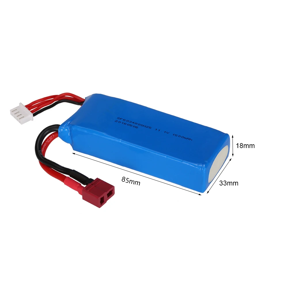 RC Helicopter Battery 11.1V 1500mAh Lipo Battery for WLtoys V950 6CH Brushless RC Helicopter