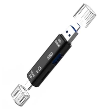 Многофункциональная sim-карта 5 в 1 USB 3,0 type C считыватель карт памяти OTG ридер адаптер адаптеры для мобильных телефонов sim-карта