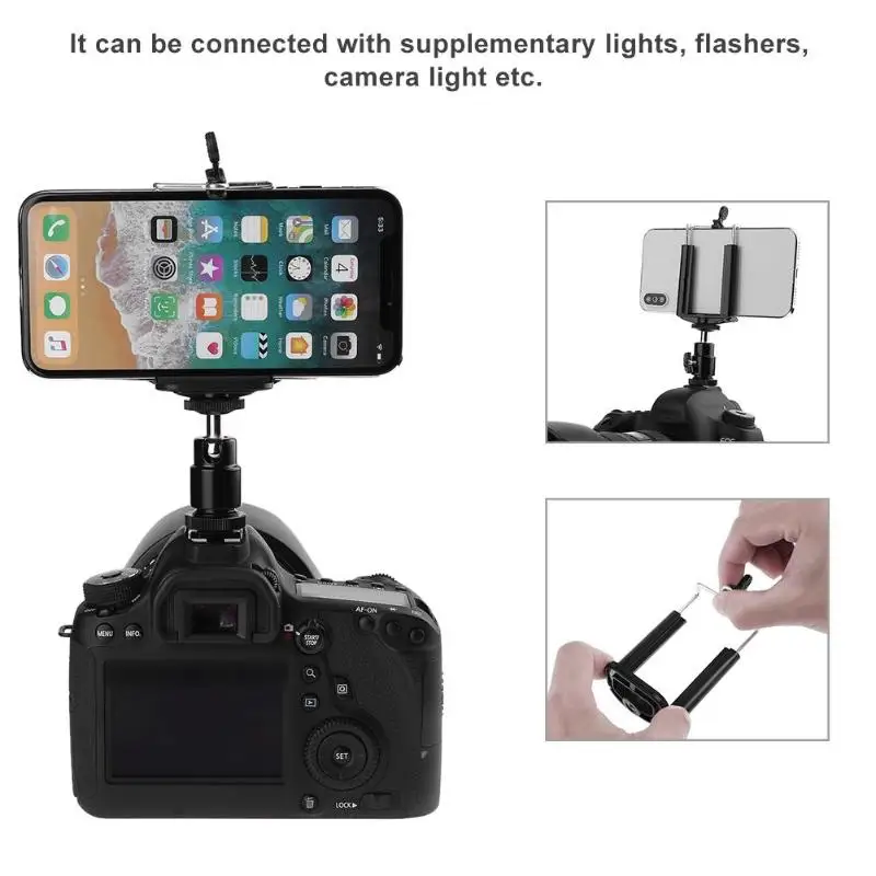 

Stretchable Rotating Selfie Cell Phone Holder Mount Bracket Clip for Smartphone Camera Tripod Stand Mount Adapter Monopod