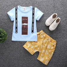 Summer Children Boys Girls Clothes Kid Cotton Clothing Suit Toddler Cartoon T-Shirt Pants 2pcs/set Fashion Baby Casual Tracksuit iyeal kid baby boys clothes set casual cotton letter tops t shirt long pants for children toddler baby tracksuit 1 2 3 4 years