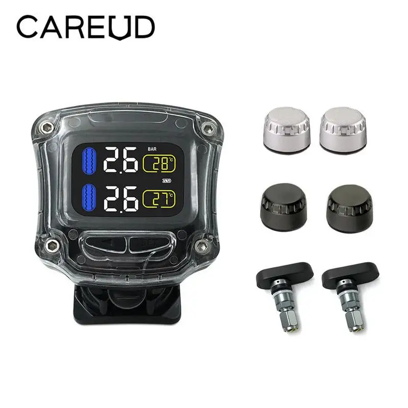 CAREUD M3-B Wireless Motorcycle TPMS Tire Pressure Monitoring System Sensor 2019 | Автомобили и мотоциклы