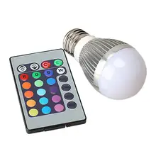 5 Вт RGB светодиодный светильник E27 энергосберегающий 85-265 в Светодиодный точечный светильник 16 цветов с ИК-пультом дистанционного управления сценический светильник волшебный светодиодный светильник