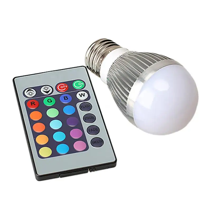 Светодиодная RGB лампа E27 5 Вт 85 265 в 16 цветов|Энергосберегающие и люминесцентные| |