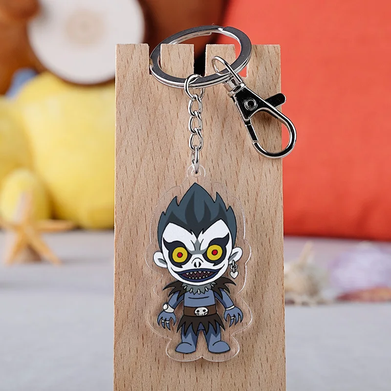 Брелок для ключей Death Note Chians Chibi Yu Gi Oh Мультяшные двусторонние акриловые