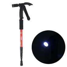 1 шт. треккинг полюс с лампой складной трехсекционный Телескопический Регулируемый улучшение подвижности противоскользящая прогулочная палка для альпинизма тростника