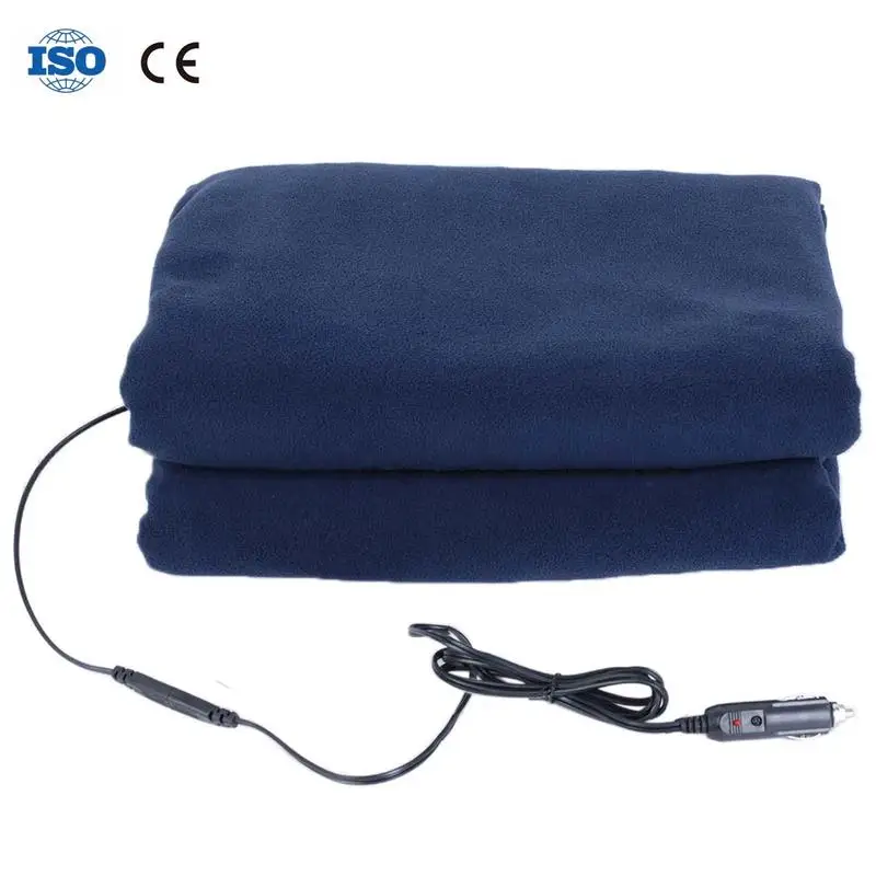 

Professional Car Supplies Winter Hot Navy Blue Fleece 12v Car Constant Temperature Heating Blanket Car Electric Blanket