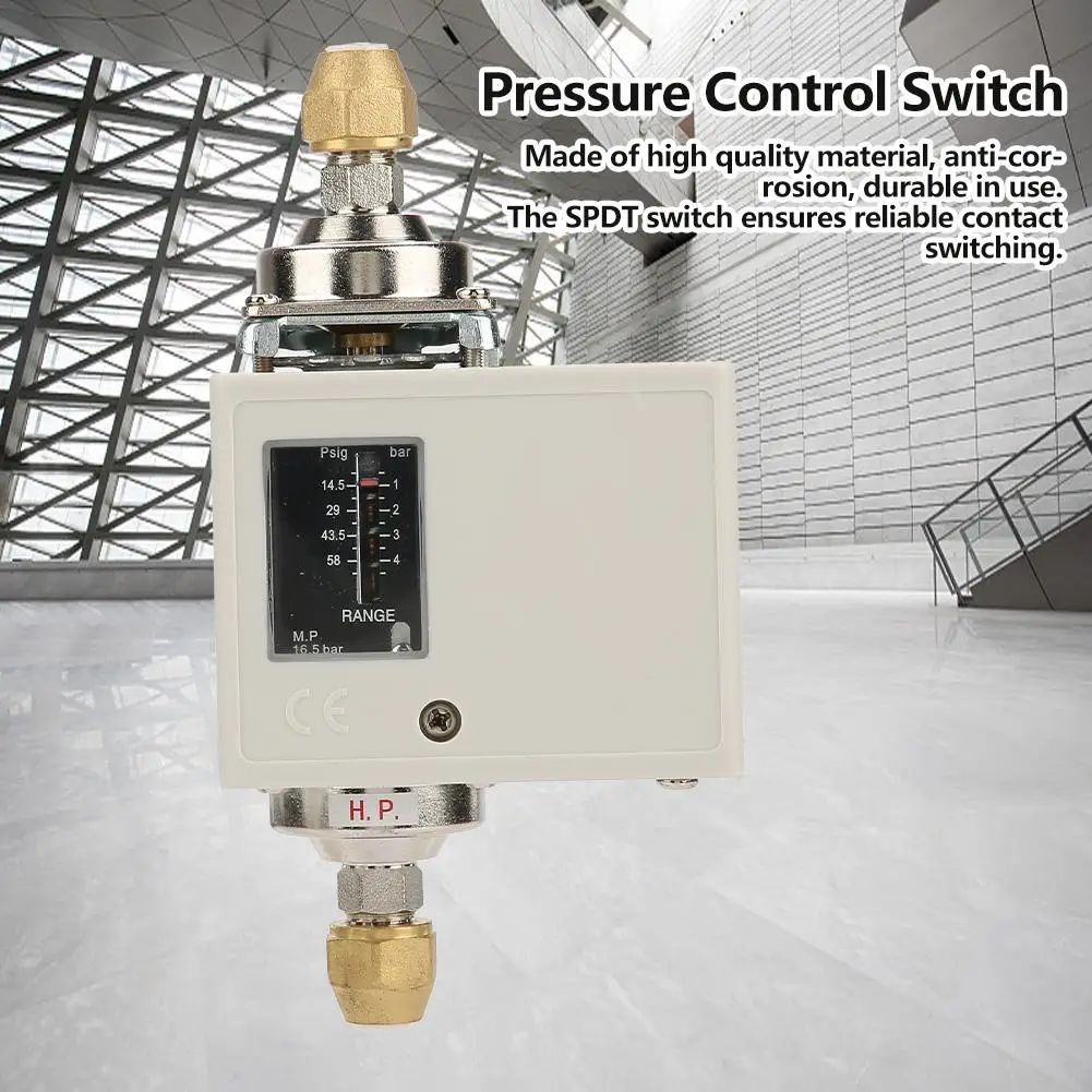 

Electronic Pressure Controller 24V~380V Pressure Control Switch Water Pump Compressor Pressure Controller Plastic