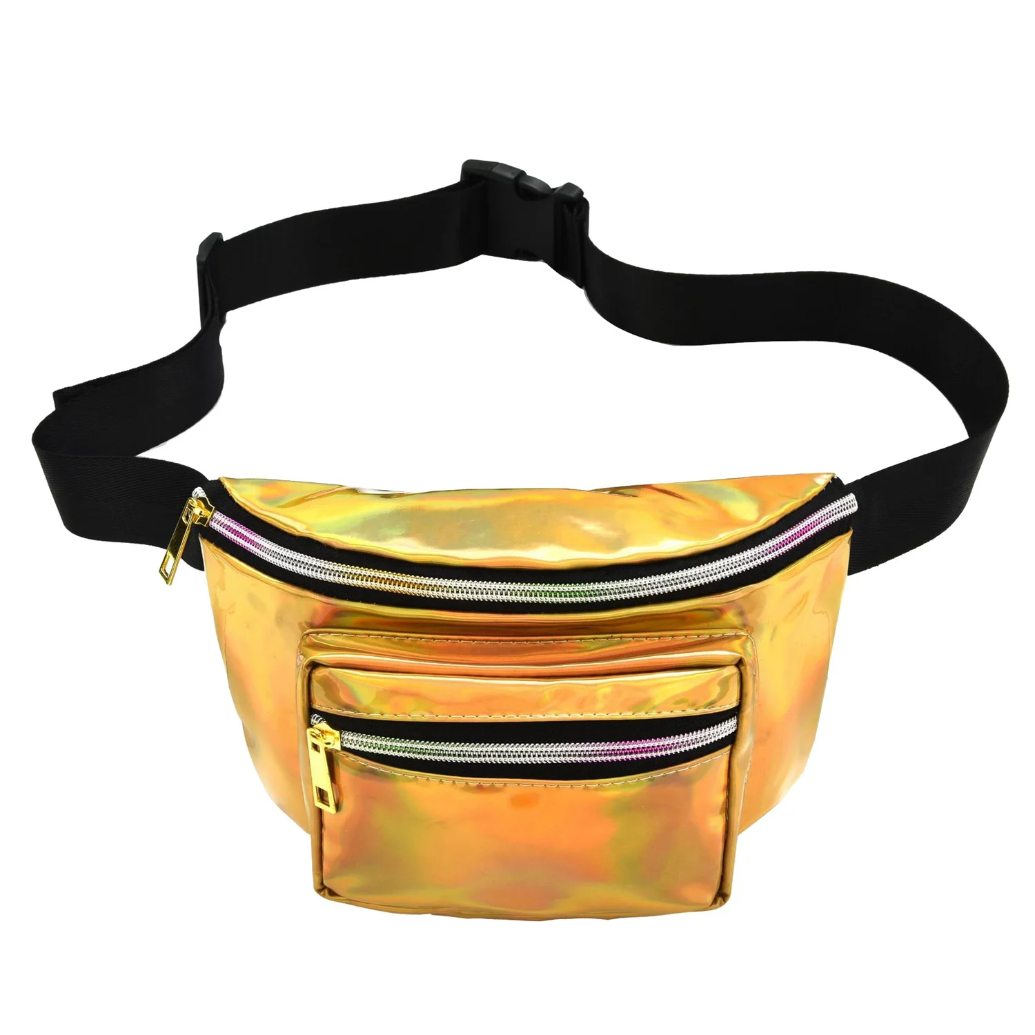 Для женщин голографическая Fanny Pack блестящие поясная сумка Кошелек Дорожная сумка