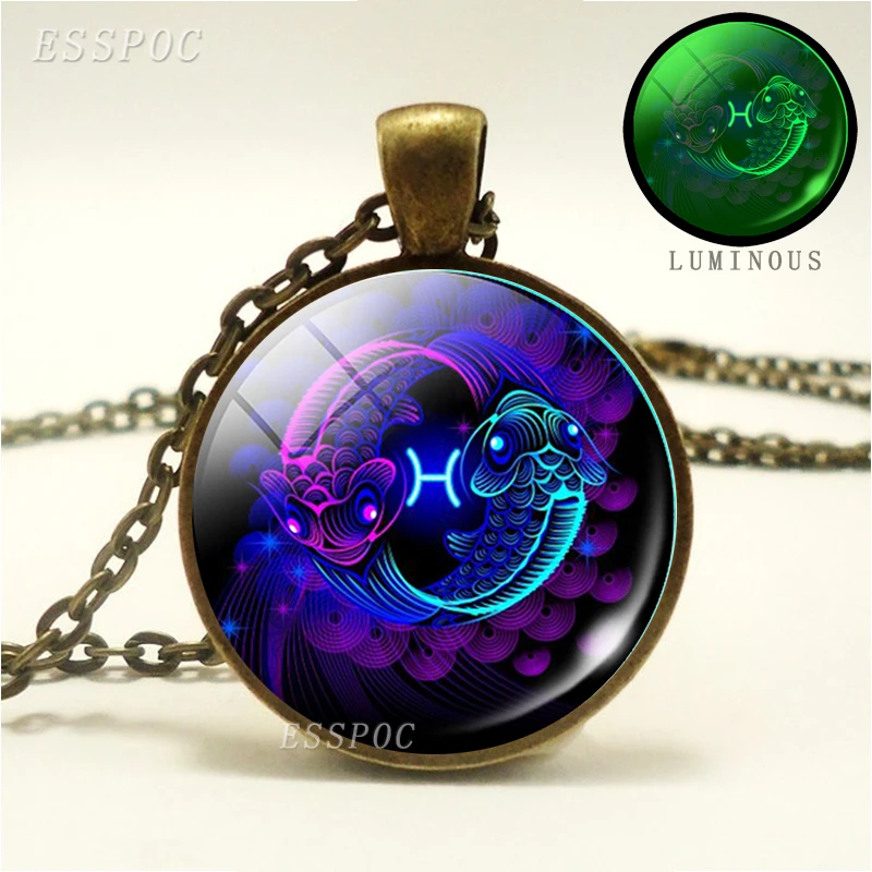 Ожерелье с подвеской в виде знака зодиака|luminous jewelry|birthday giftzodiac sign |