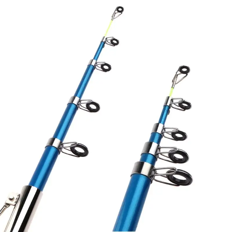 Goedkoop 2.1 2.4 2.7m Automatische Hengel Gevoelige Telescopische Fishing Pole Rod Zee Apparaat Ice Glasvezel Karper visgerei De Pesca