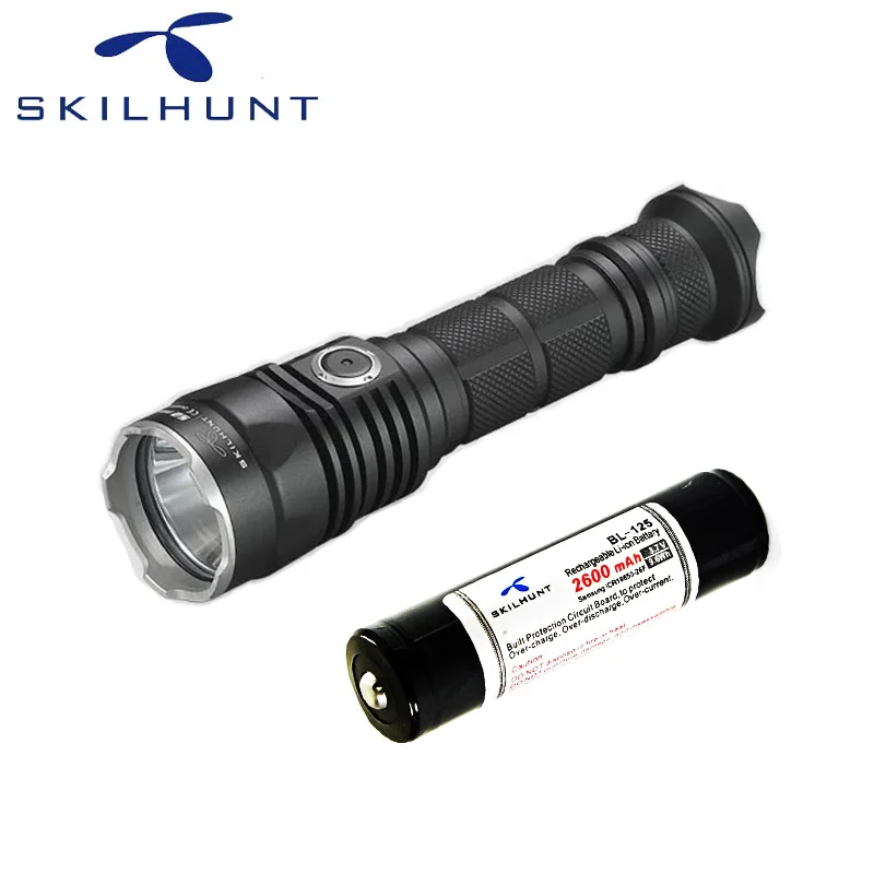 SKILHUNT S2 PRO CREE XP-L HD или HI светодиодный USB Перезаряжаемые тактический 1250 люмен/1100 люмен фонарь с аккумулятором