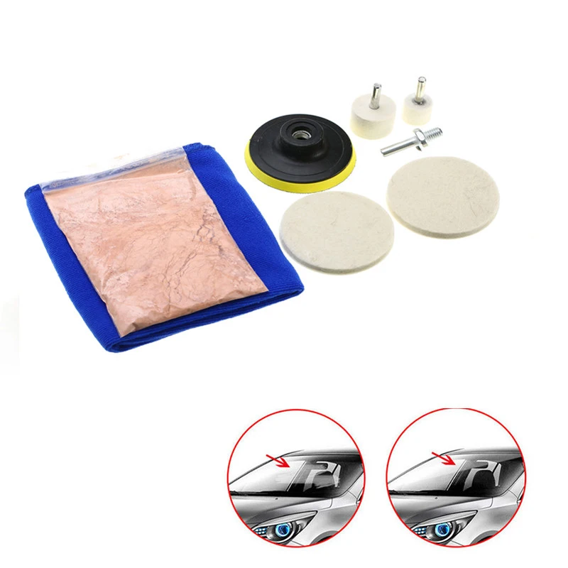  DHBH-8Pcs Car Windshield Scratch Repair Polishing Kit