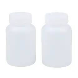 2 шт. лаборатория двойной колпачок герметичные пластик Widemouth бутылка белый 100 мл