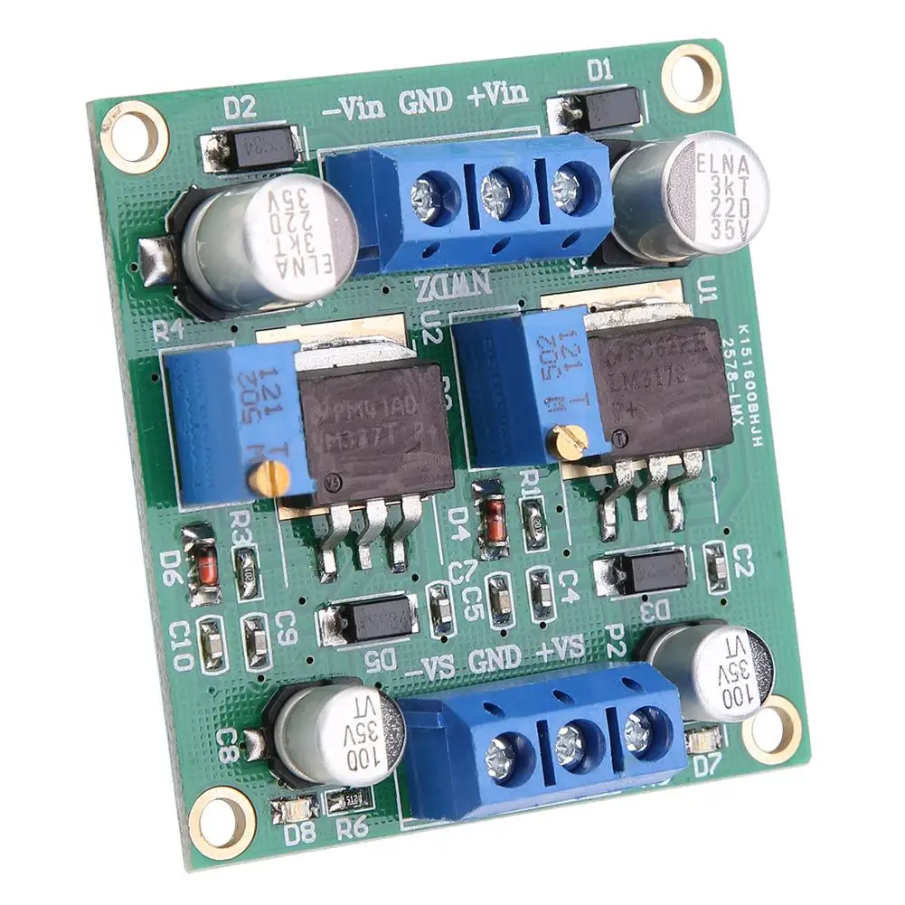 

Positive Negative Voltage Stabilizing Power Supply Module Low Ripple Linear Adjustable Stabilizing Voltage Regulator LM317/337