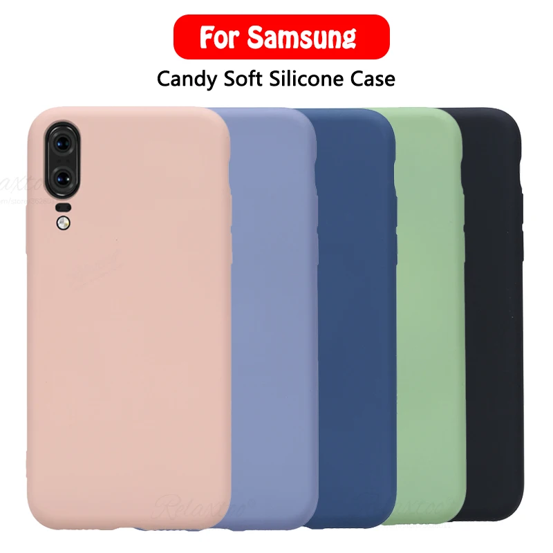 

2019 soft Liquid Silicone Case for Samsung Galaxy A30 A40 A50 phone case on for samsung A 30 40 50 A305F A405F A505F Cover shell