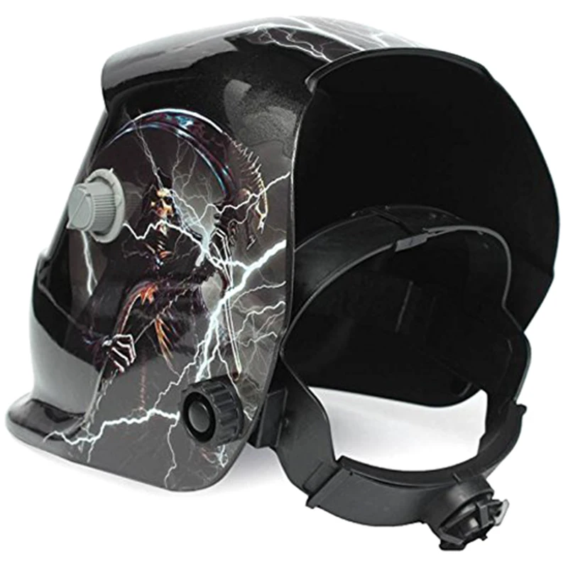 Большой вид области сварочный шлем молния череп солнечной энергии Автоматическая Сварочная маска чувствительность и Регулируемая задержка времени маска