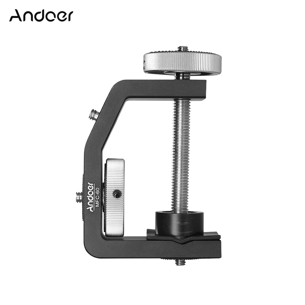

Multifunctional Andoer MFC-60 Heavy Duty C-shaped Clamp Window Glass Clamp for GoPro Action Camera for DSLR Camera Max. 60mm