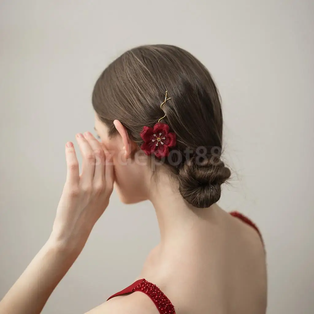 Свадебные шпильки для свадебной прически зажимы невесты подружек невесты цветок горный хрусталь аксессуары для волос