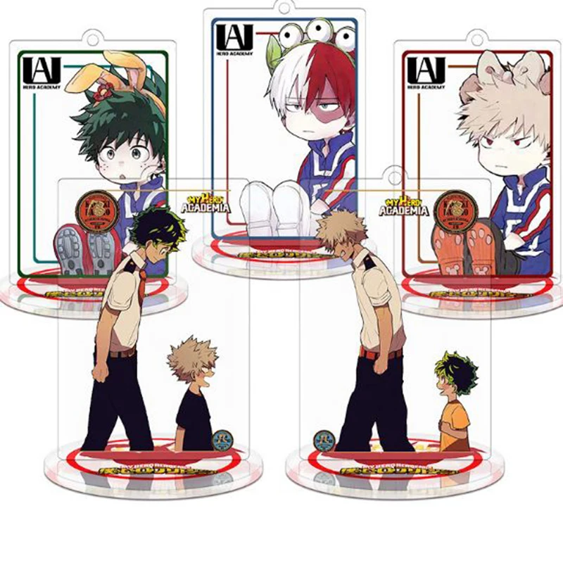 

1 Pc Cute Cartoon Anime My Hero Academia Acrylic Stand Model Toys Plate Holder Action Figure Toy Pendant Keychain Kids Gift