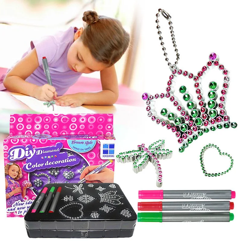 

DIY Painting Beads Toys Set Color Decoration Diamond Jewelry Fashion Kit Accessories Jewelry Making Set Toy For Girl