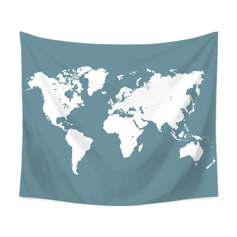 Карта мира гобелены настенный акварельные земля геометрический домашний декор
