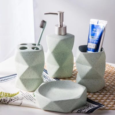 Для дома набор бутылочек для лосьона для ванны из керамической держатель для зубной щетки мыльница Аксессуары для ванной комнаты, аксессуары для ванной комнаты