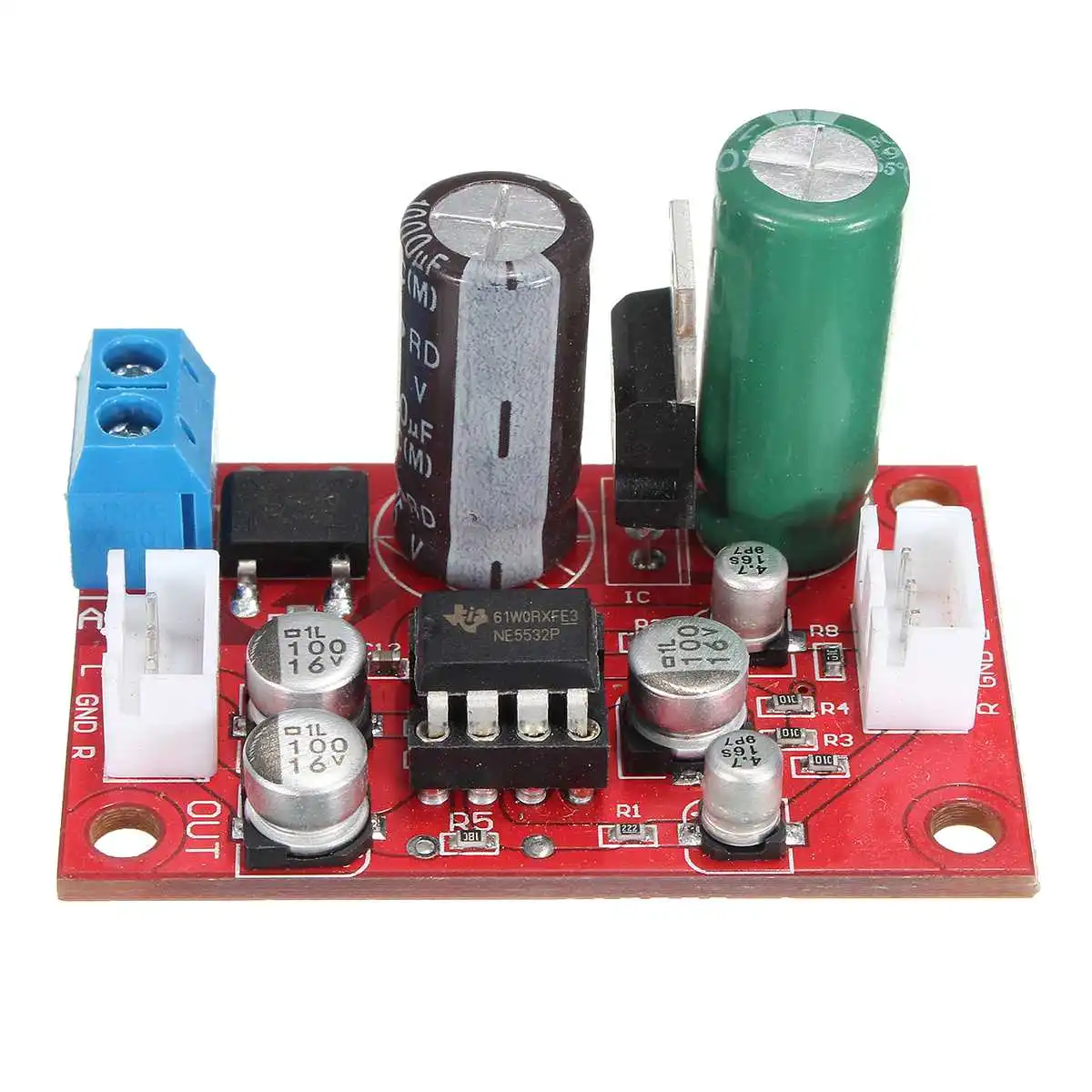 CLAITE Новый DC 9 24V AC 8 16V NE5532 Hifi аудио OP AMP микрофонный предусилитель