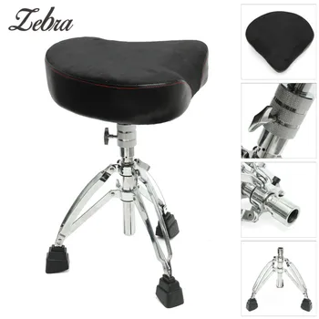 

Adjustable Triangle Throne Tripod Chrome Heavy Double Braced Drum Seat Stool Drumming Chair Stand