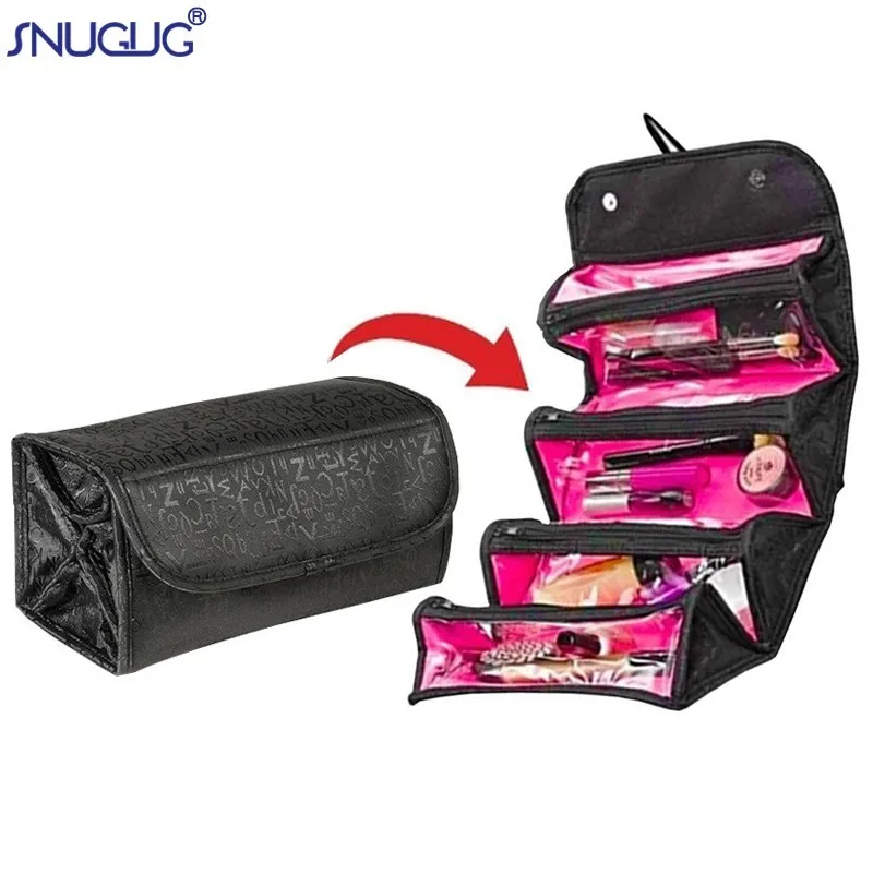 

High Quality Travel Hanging Cosmetic Storage Bags Foldable Women Makeup Bag Organizer Portable Travel Large Capacity Make Up Bag