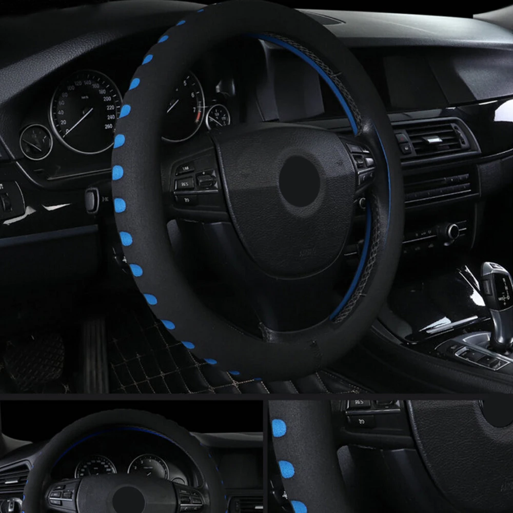 Диаметр 38 см EVA Пробивной чехол рулевого колеса автомобиля подходит для большинства автомобилей Аксессуары для салона автомобиля чехлы на руль Нескользящие